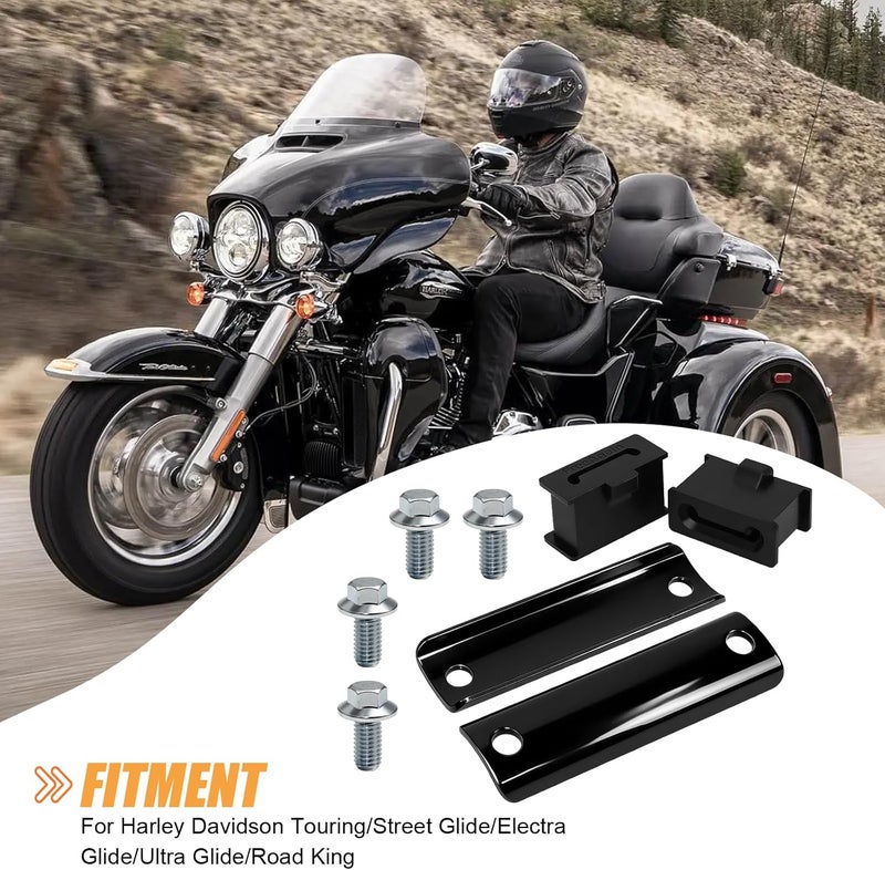 VPZMT Black Rear Air Cushion Muffler Shockproof Exhaust Tail Bracket Crash Pad for Harley Touring Road King/Street Glide/Electra Glide/Road Glide/CVO 1985-2025 Models (Replace# 65724-85) - Image 3